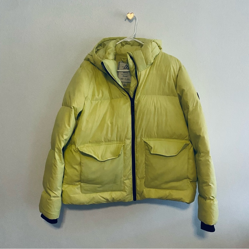 Alpine Design neon yellow puffer coat